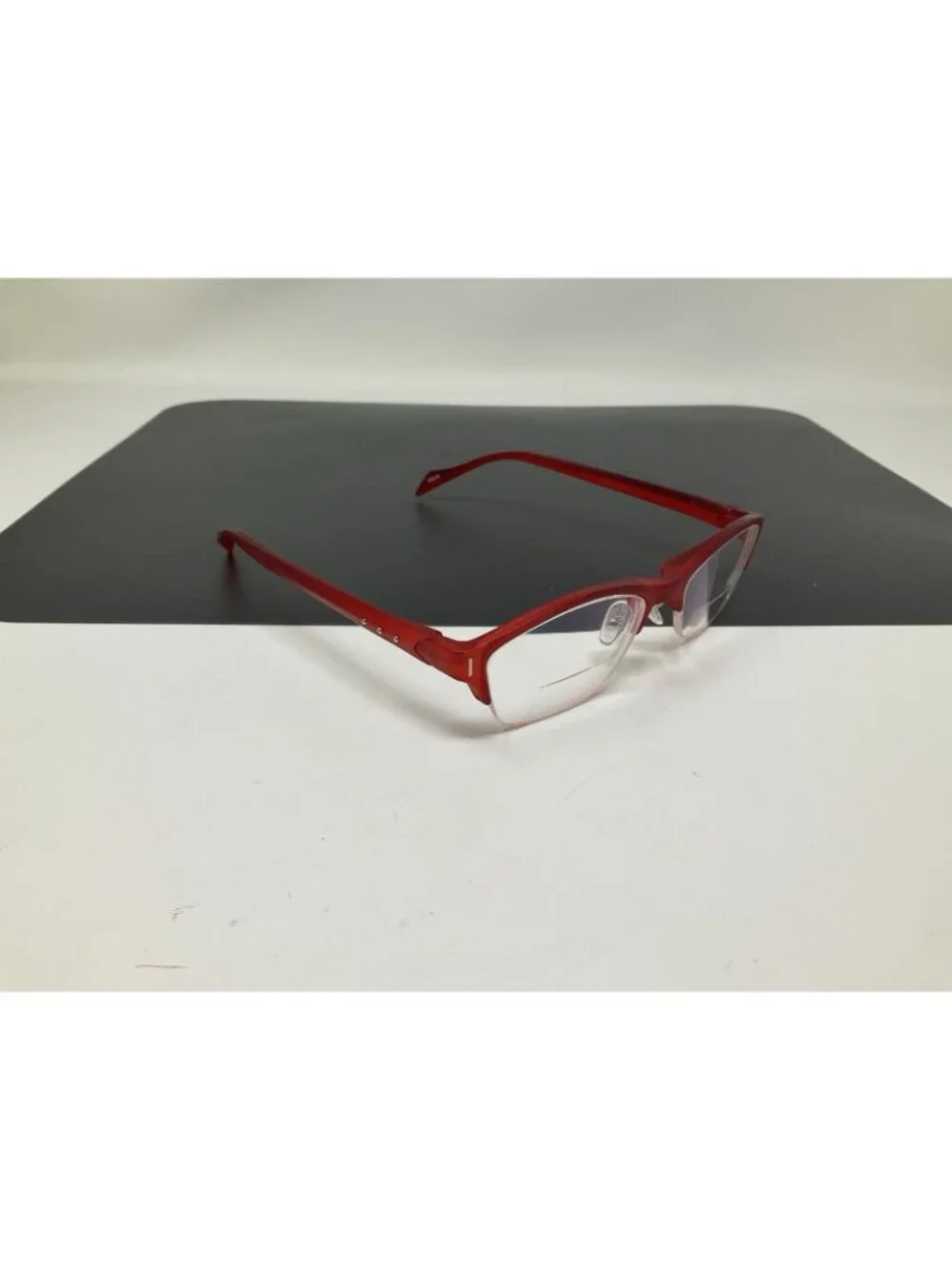 Zenni Eyeglass Frames Women Red Cat Eye 950218 Half Rim 50 [] 17-142